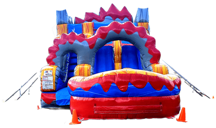 15' Dual Lane Lava Surge Water Slide