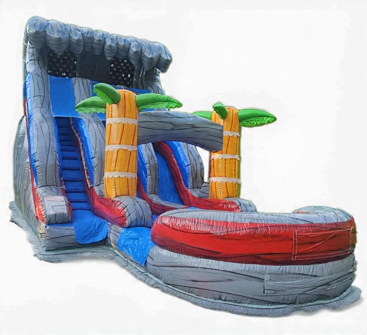 18ft Palm Plummet Dual Lane Waterslide