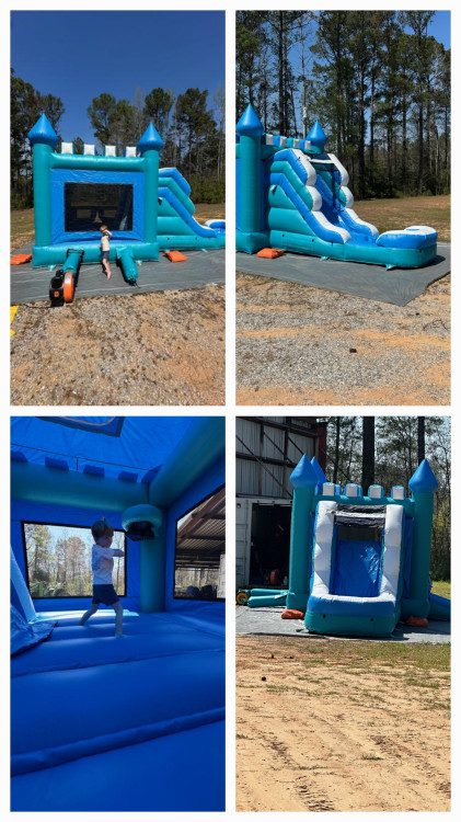 Blue Block 5 in 1 Bounce House Combo